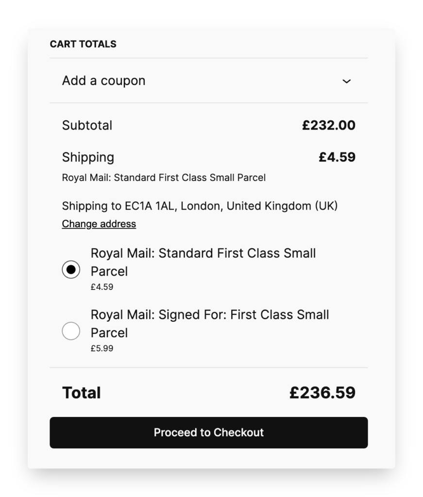 Comprehensive Royal Mail Integration feature screenshot