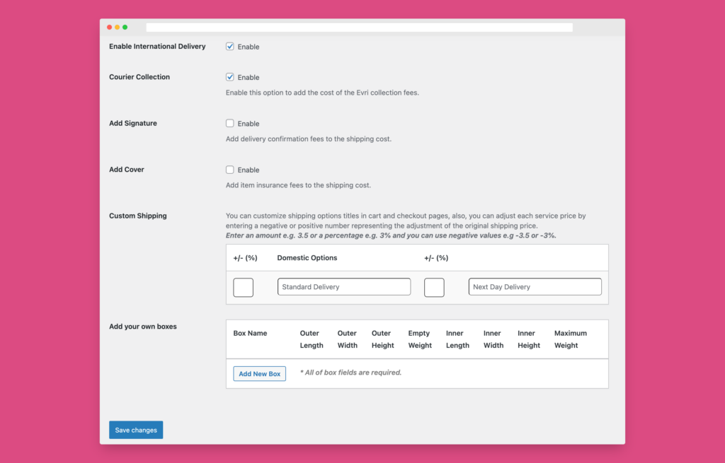 WooCommerce Royal Mail Shipping Calculator Pro screenshot 4