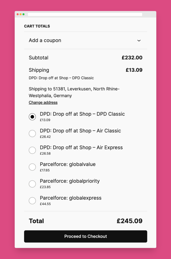 WooCommerce Royal Mail Shipping Calculator Pro screenshot 6