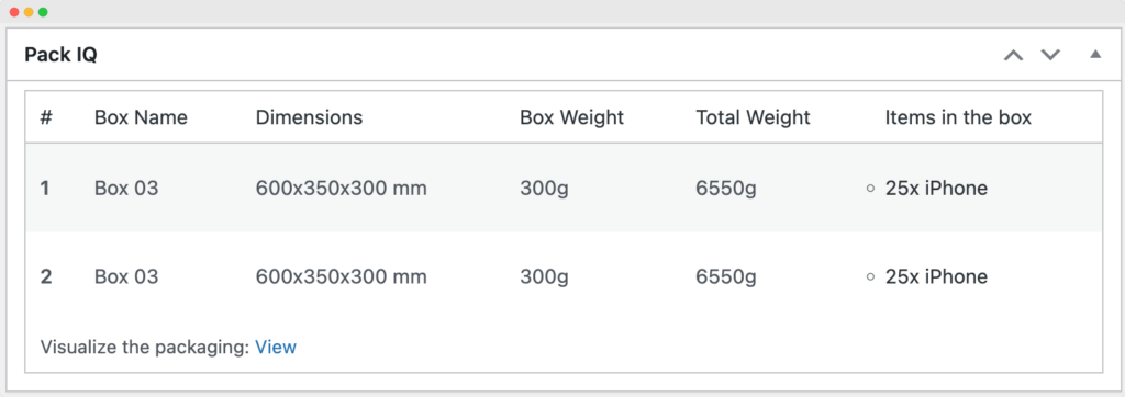 WooCommerce PackIQ Pro screenshot 3