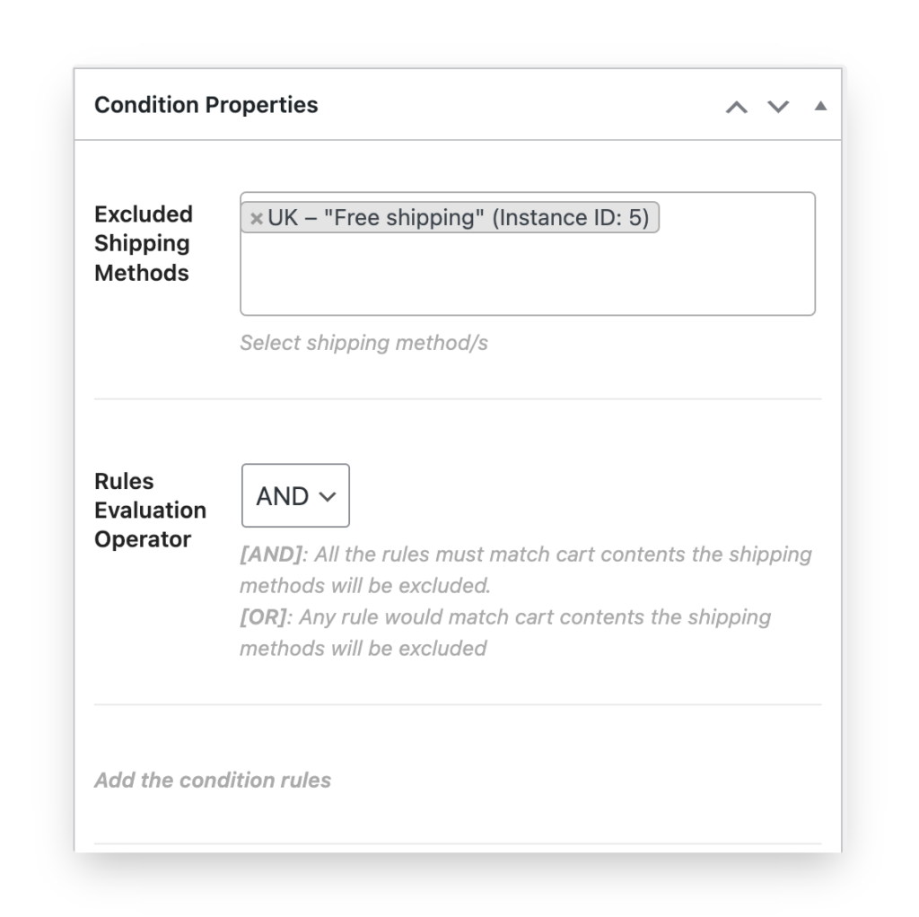 Custom Shipping Method Restrictions feature screenshot