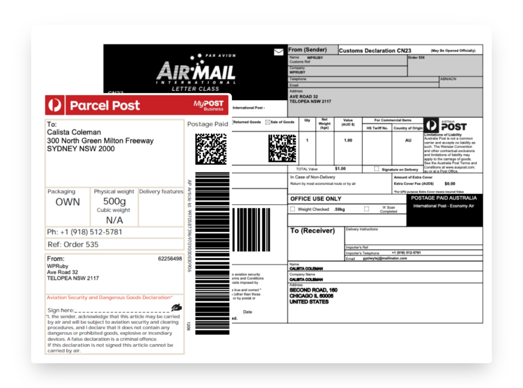 Label Printing feature screenshot