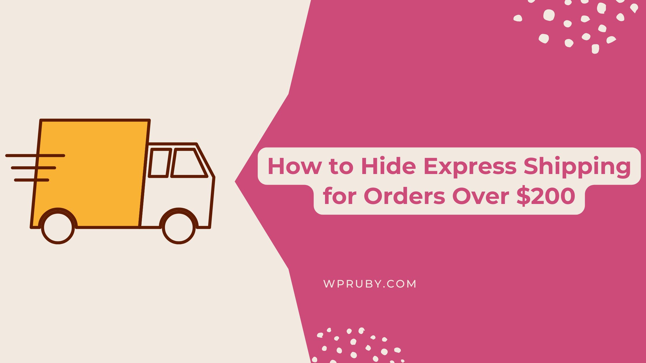How to Hide Express Shipping for Orders Over $100