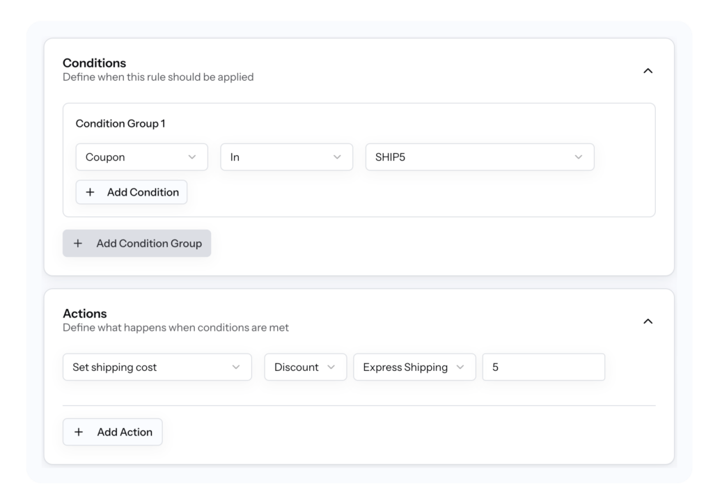 Add a Coupon Code condition
