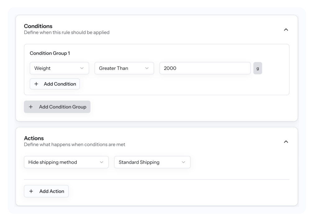 Hide International Shipping for Products Over 2kg