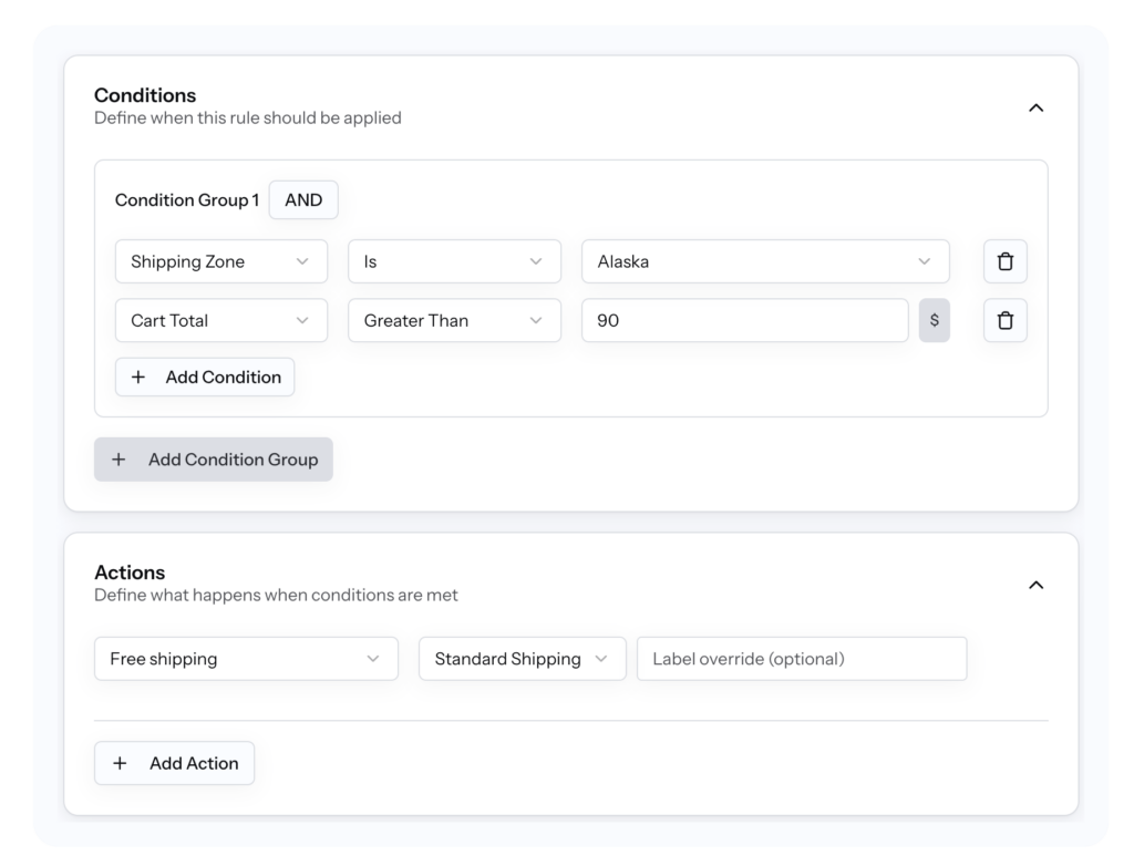 shipping by state - RuleHook