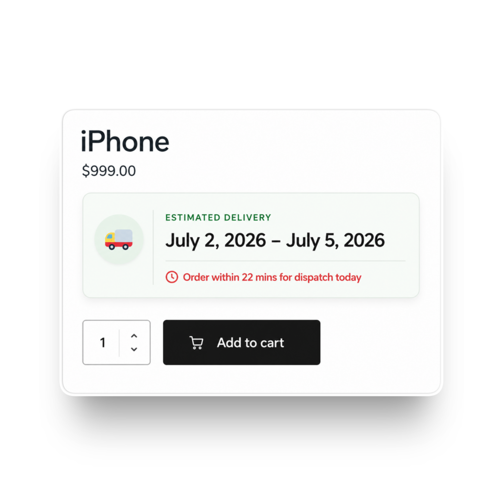 Delivery Estimates Customers Can Trust feature screenshot