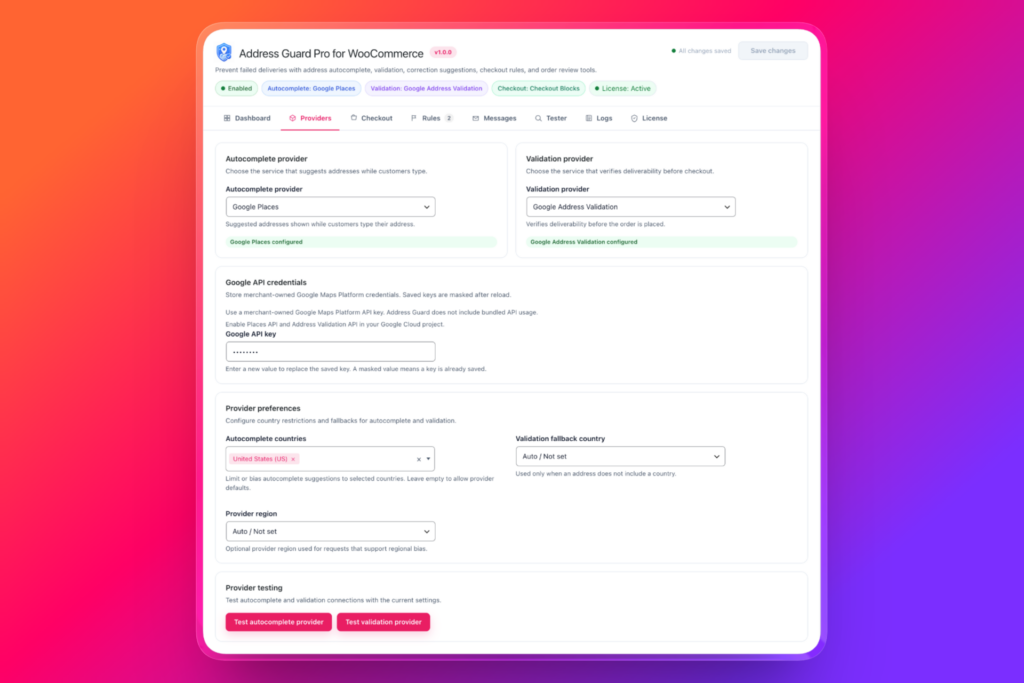 WooCommerce Address Guard Pro screenshot 5