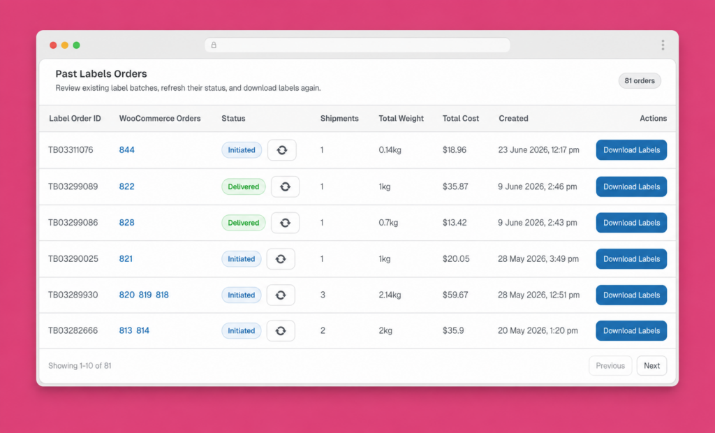 Australia Post WooCommerce Extension PRO screenshot 2