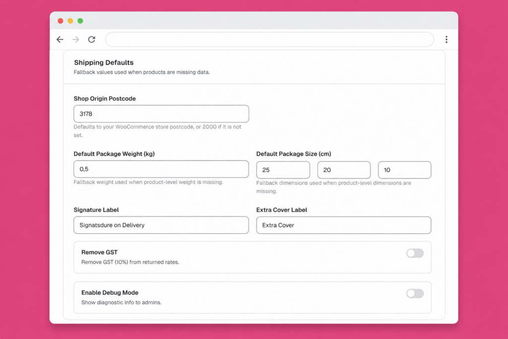 Australia Post WooCommerce Extension PRO screenshot 5
